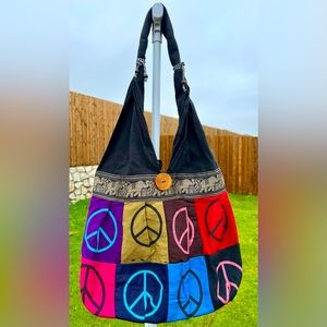Hippy/Boho Day Bag Classic Shoulder Crossbody Colorful Style - NWOT